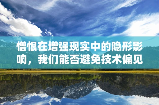 憎恨在增强现实中的隐形影响，我们能否避免技术偏见？