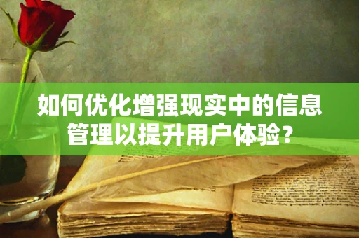 如何优化增强现实中的信息管理以提升用户体验？