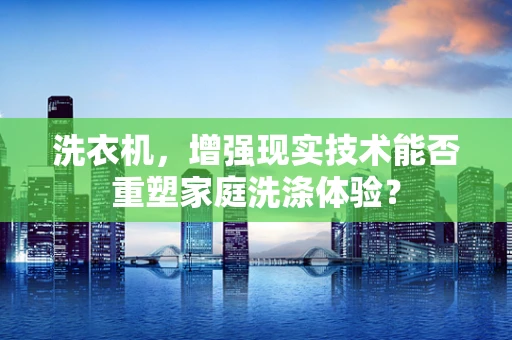 洗衣机，增强现实技术能否重塑家庭洗涤体验？