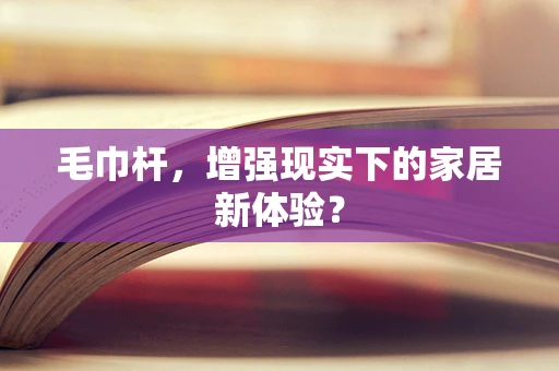 毛巾杆，增强现实下的家居新体验？