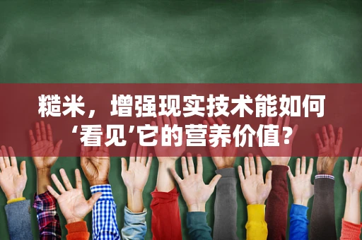 糙米，增强现实技术能如何‘看见’它的营养价值？