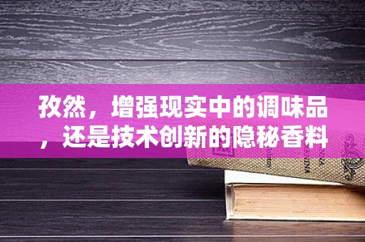 孜然，增强现实中的调味品，还是技术创新的隐秘香料？