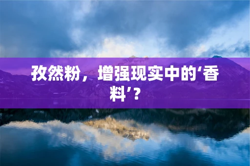 孜然粉，增强现实中的‘香料’？