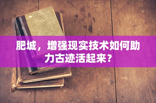 肥城，增强现实技术如何助力古迹活起来？