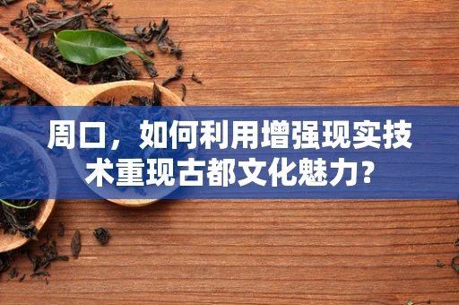 周口，如何利用增强现实技术重现古都文化魅力？